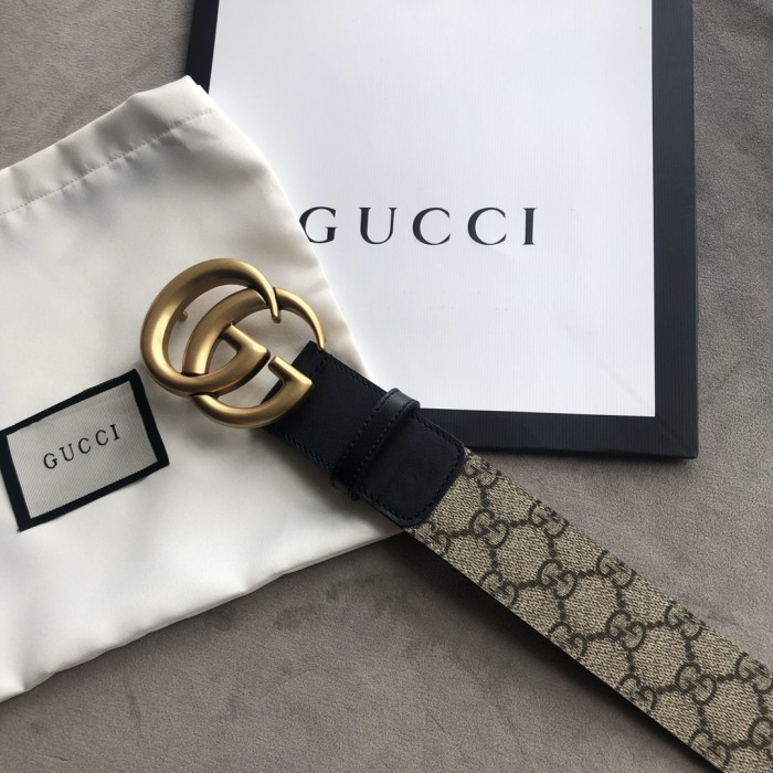 Gucci Men Womens Belt Luxury Brand Design Fashion Type with Original Box GG belt with Double G buckle