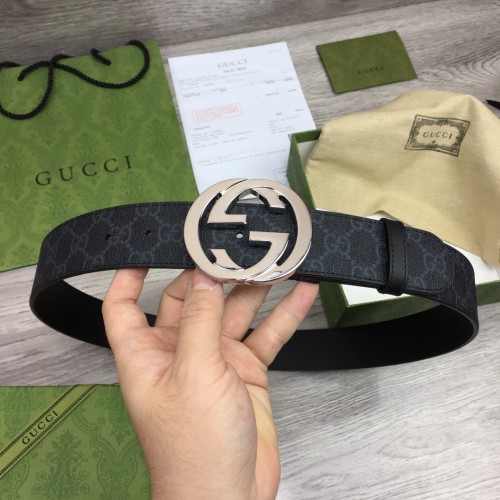 Gucci Mens Belt Luxury Brand Design Fashion Type with Original Box GG Supreme belt with G buckle