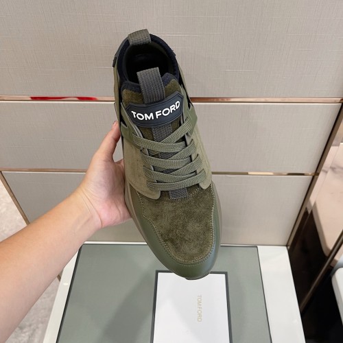 Tom Ford Mens Shoes Fashion Sneakers Luxury Brand Casual Shoes  SUEDE AND NEOPRENE JAGO SNEAKER with Original Box