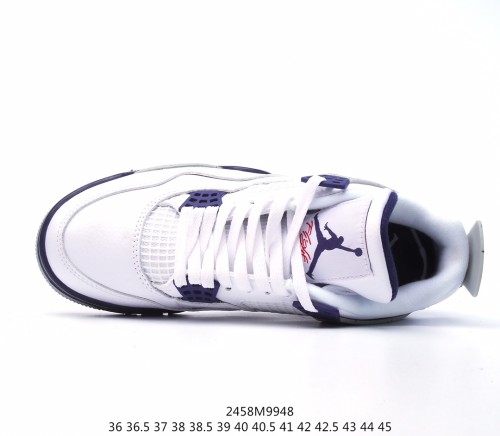 AJ4 Air Jordan 4 Military Black Men Womens Shoes Sneakers with Original Box 2455M9948