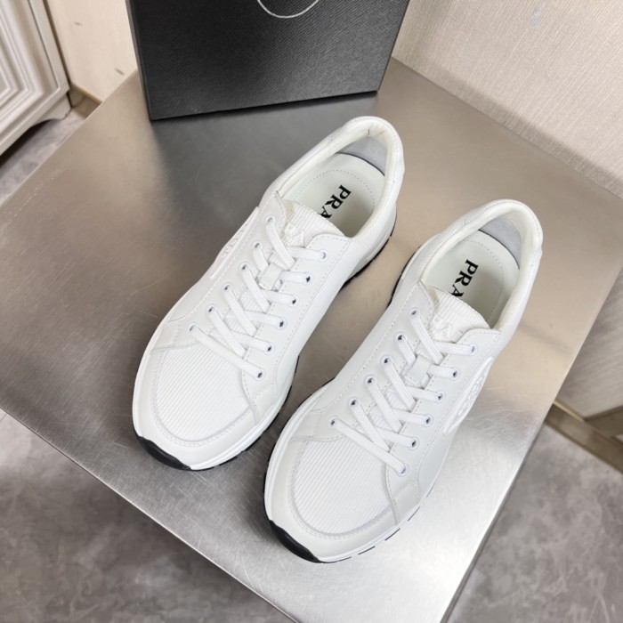 Prada Mens Shoes Casual Luxury Brand Breathable Sneakers with Original Box