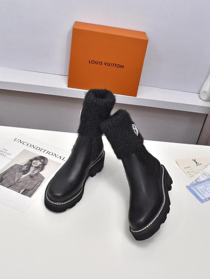 Louis Vuitton Women Shoes Boots Luxury Brand WESTSIDE ANKLE BOOT 1AABVW with Original Box