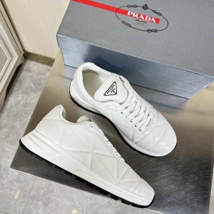 Prada Mens Shoes Casual Luxury Brand Breathable Sneakers with Original Box