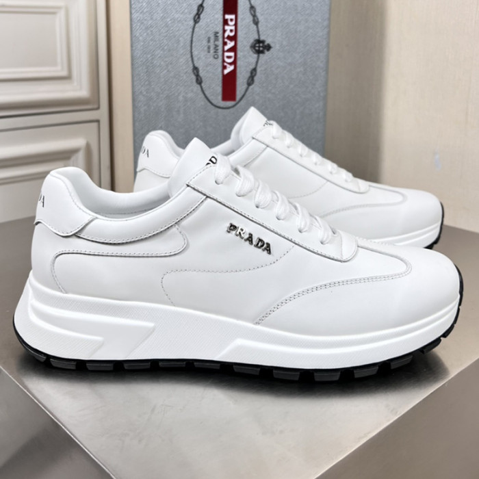 Prada Mens Shoes Casual Luxury Brand Breathable Sneakers with Original Box