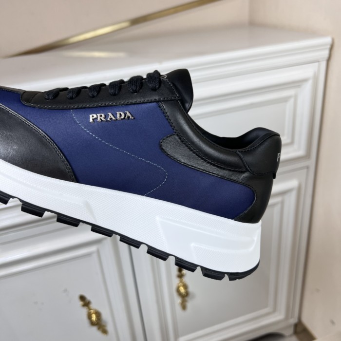 Prada Mens Shoes Casual Luxury Brand Breathable Sneakers with Original Box