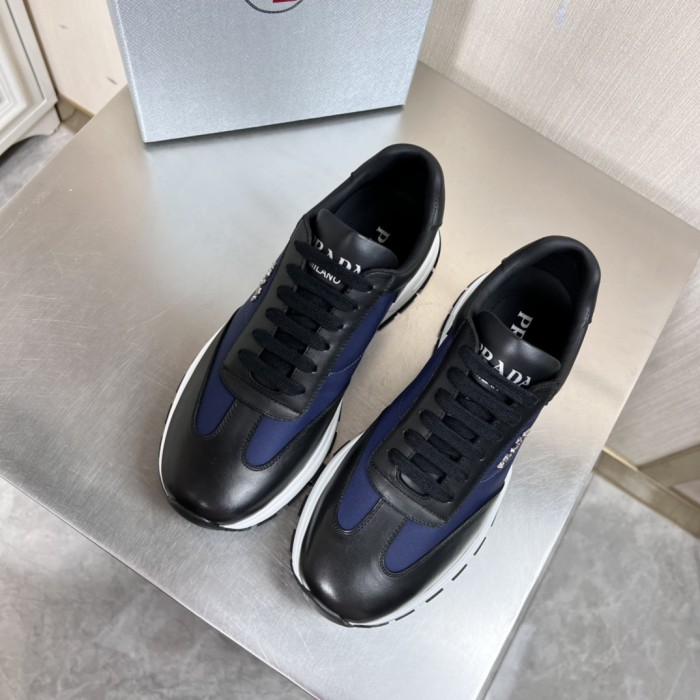 Prada Mens Shoes Casual Luxury Brand Breathable Sneakers with Original Box