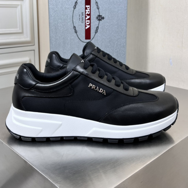 Prada Mens Shoes Casual Luxury Brand Breathable Sneakers with Original Box