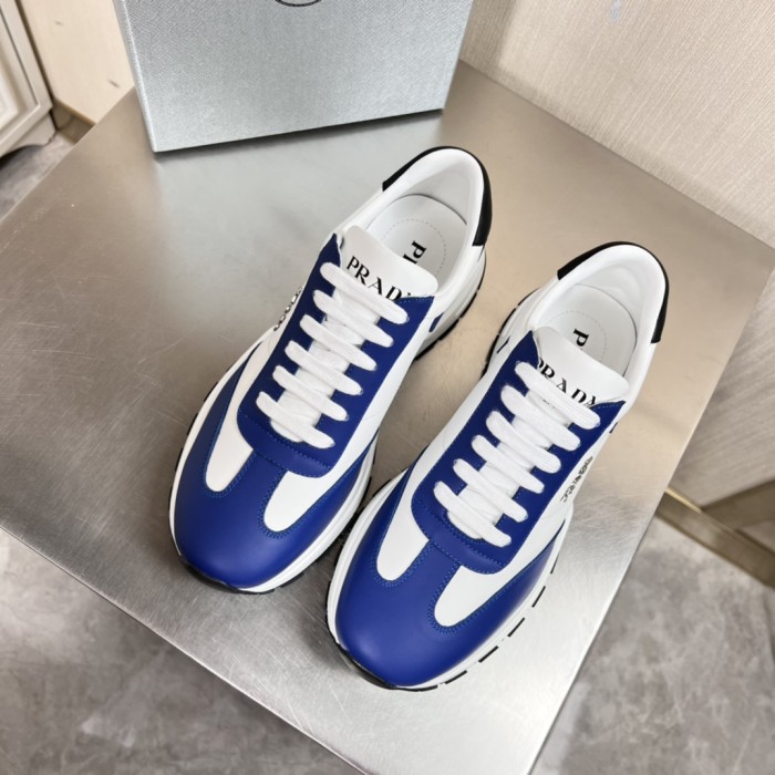 Prada Mens Shoes Casual Luxury Brand Breathable Sneakers with Original Box