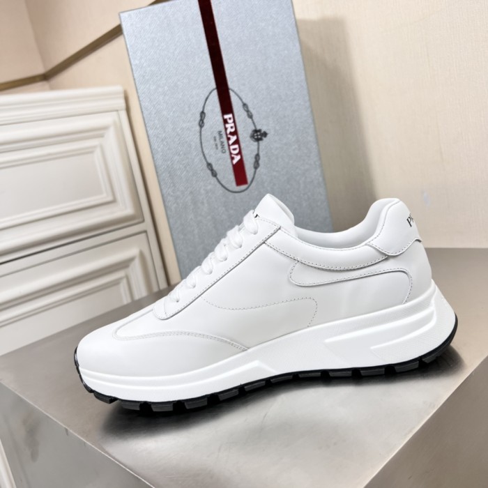 Prada Mens Shoes Casual Luxury Brand Breathable Sneakers with Original Box