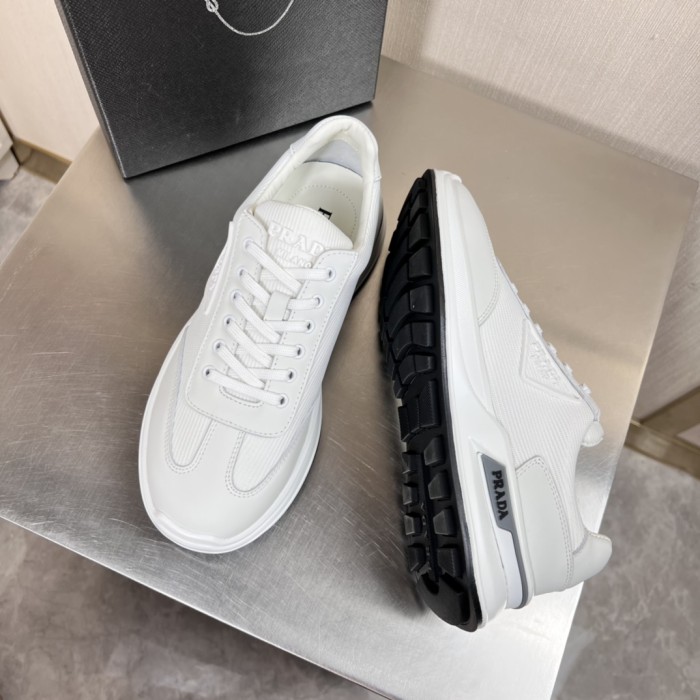 Prada Mens Shoes Casual Luxury Brand Breathable Sneakers with Original Box
