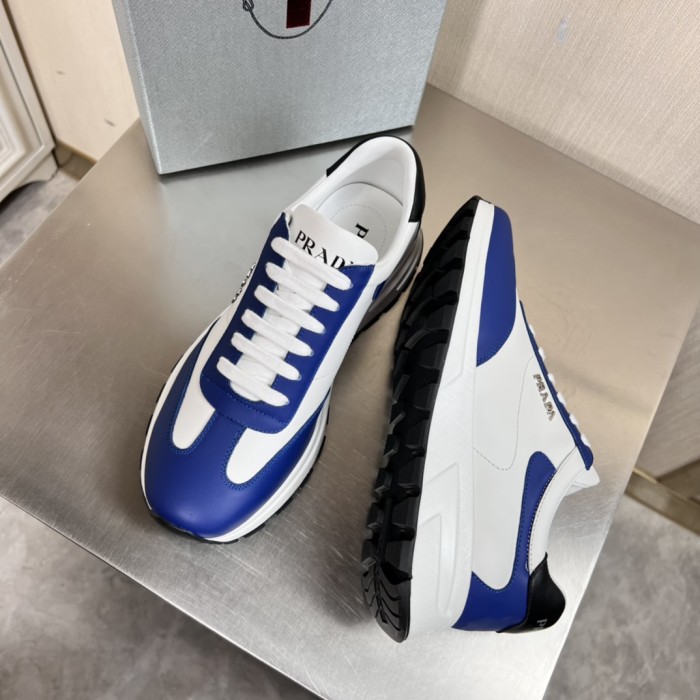Prada Mens Shoes Casual Luxury Brand Breathable Sneakers with Original Box