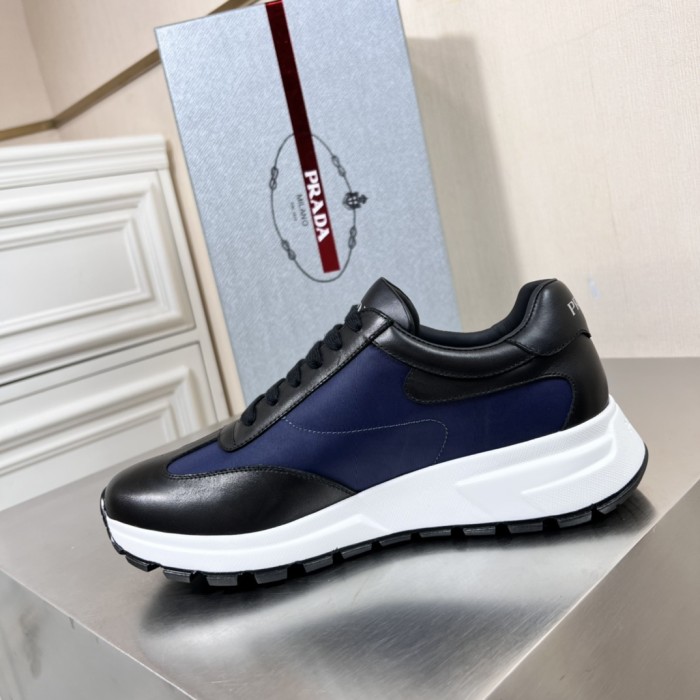 Prada Mens Shoes Casual Luxury Brand Breathable Sneakers with Original Box