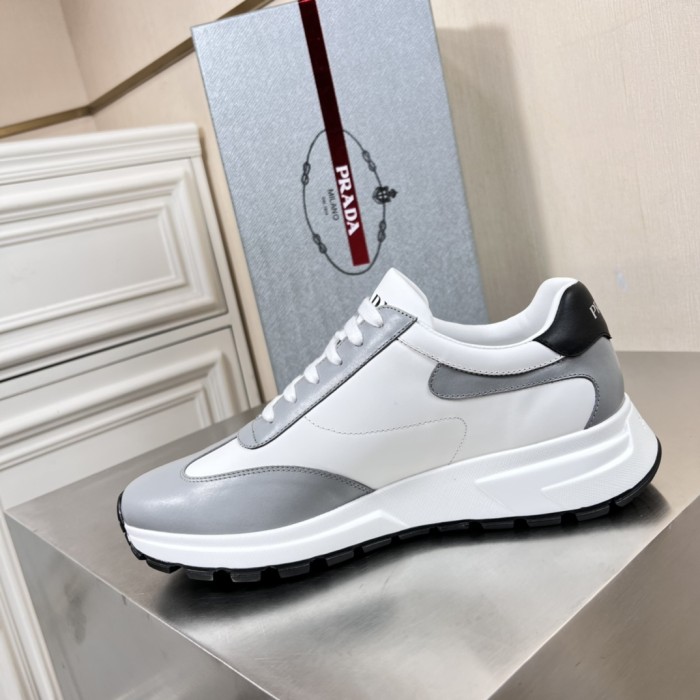Prada Mens Shoes Casual Luxury Brand Breathable Sneakers with Original Box