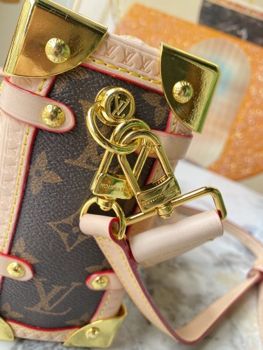 Louis Vuitton Womens Bags Shoulder Bags Luxury Brand Side Trunk PM Monogram Canvas Leather with Original Box M46358
