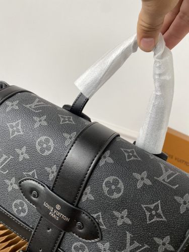 Louis Vuitton Mens Bags Backpacks Luxury Brand Fashion Type SAUMUR BACKPACK Monogram Eclipse coated canvas without Original Box M45913