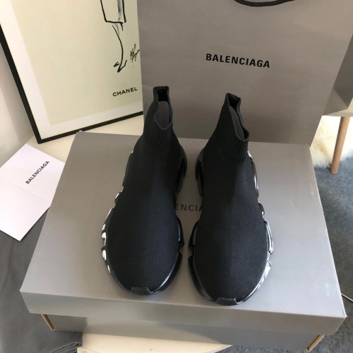 Balenciaga Men Shoes Sneakers Breathable Design Luxury Brand MEN'S SPEED SNEAKER IN BLACK with Original Box Speed Sneakers