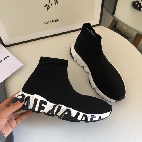 Balenciaga Men Shoes Sneakers Breathable Design Luxury Brand MEN'S SPEED SNEAKER IN BLACK with Original Box Speed Sneakers