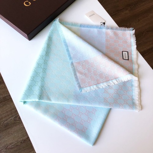 Gucci Scarves Men Womens Fashion Scarf Luxury Brand GG jacquard pattern scarf with Original Box 676610 4G200 1061