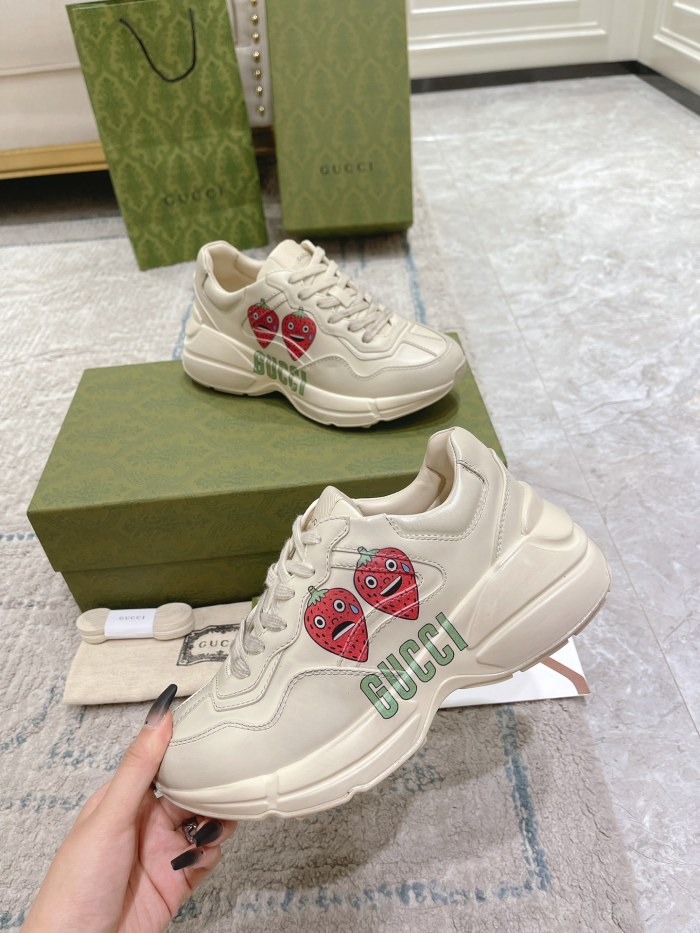 Gucci Mens Shoes Sneakers Luxury Brand Men's GG Rhyton sneaker with Original Box 703814 DRW00 9522