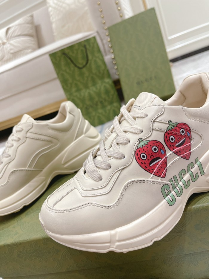 Gucci Mens Shoes Sneakers Luxury Brand Men's GG Rhyton sneaker with Original Box 703814 DRW00 9522