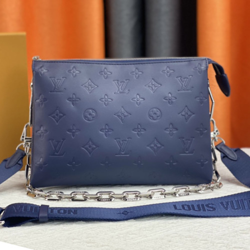 Louis Vuitton Womens Bags Messenger Shoulder Bags Luxury Brand COUSSIN PM M59277 with Original Box Monogram embossed lambskin