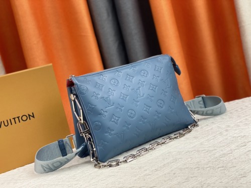 Louis Vuitton Womens Bags Messenger Shoulder Bags Luxury Brand COUSSIN PM M59277 with Original Box Monogram embossed lambskin