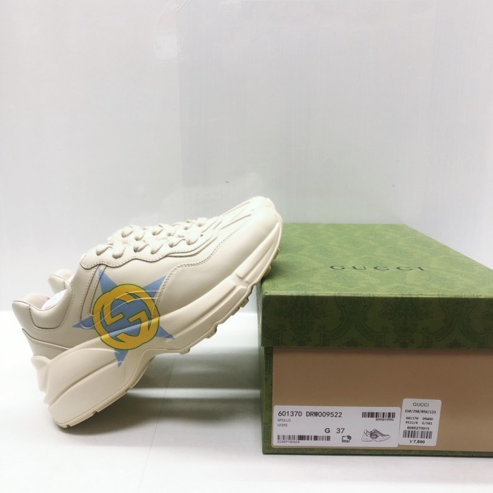 Gucci Mens Shoes Sneakers Luxury Brand Men's GG Rhyton sneaker with Original Box 692935 DRW00 9522