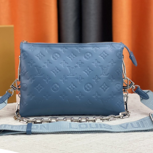 Louis Vuitton Womens Bags Messenger Shoulder Bags Luxury Brand COUSSIN PM M59277 with Original Box Monogram embossed lambskin