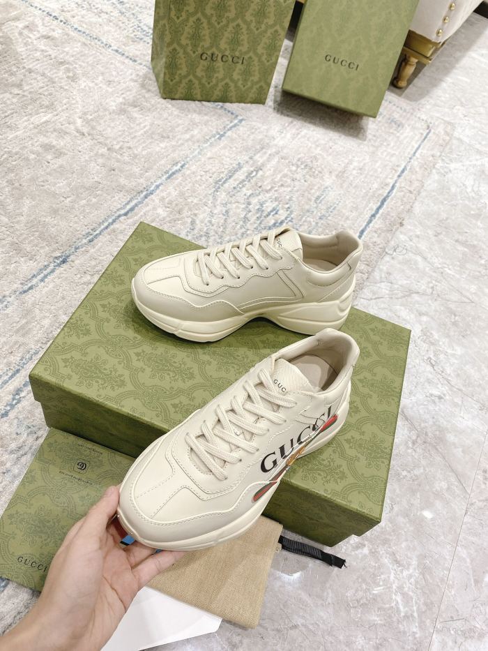Gucci Mens Shoes Sneakers Luxury Brand Men's GG Rhyton sneaker with Original Box 703810 DRW00 9522