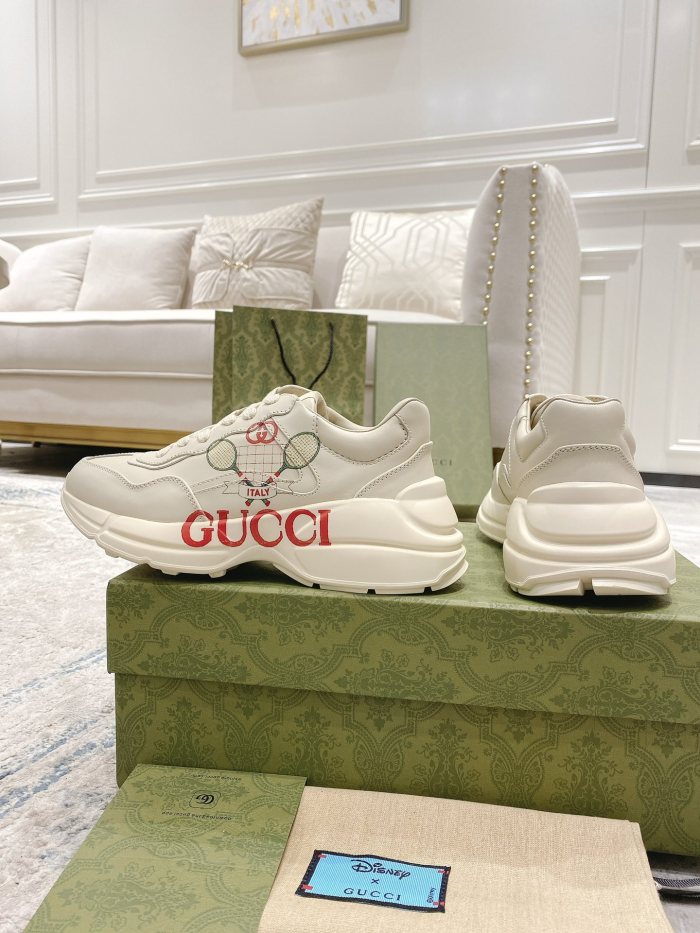 Gucci Mens Shoes Sneakers Luxury Brand Men's GG Rhyton sneaker with Original Box 703810 DRW00 9522
