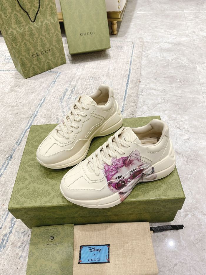 Gucci Mens Shoes Sneakers Luxury Brand Men's GG Rhyton sneaker with Original Box 703810 DRW00 9522