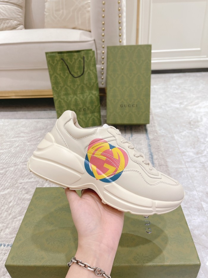 Gucci Mens Shoes Sneakers Luxury Brand Men's GG Rhyton sneaker with Original Box 692931 DRW00 9522