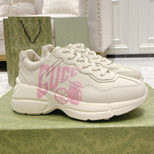 Gucci Womens Shoes Sneakers Luxury Brand Women's GG Rhyton sneaker GG Supreme canvas with Original Box 684900 DRW00 9522