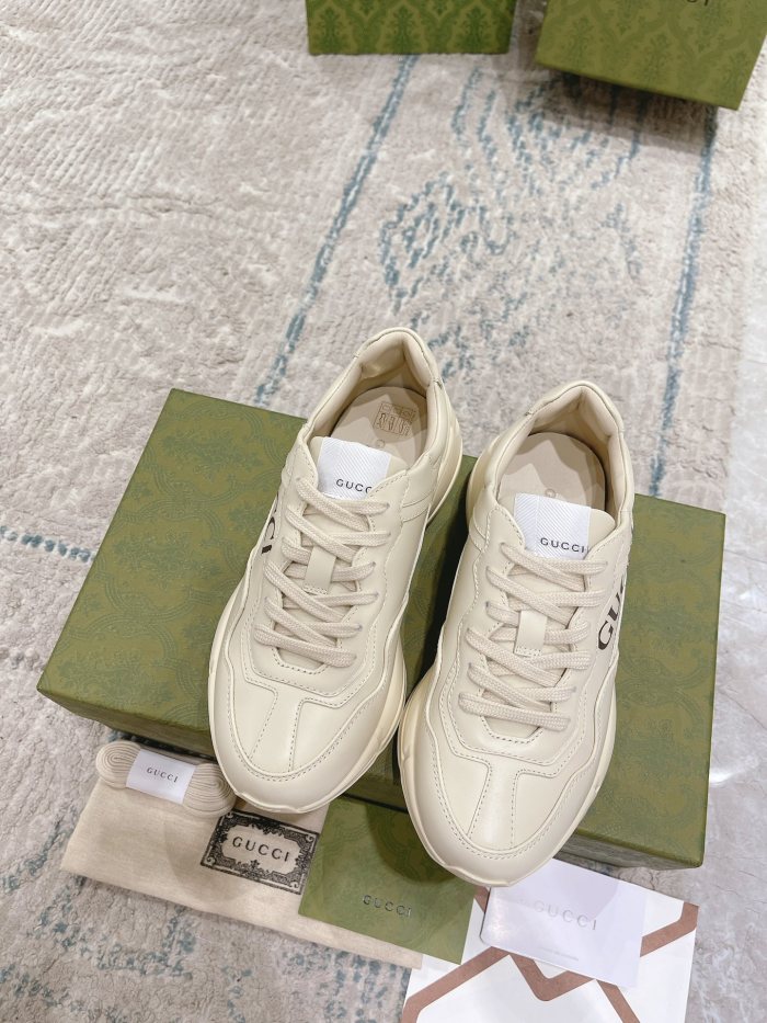 Gucci Mens Shoes Sneakers Luxury Brand Men's GG Rhyton sneaker with Original Box 659408 2SH00 9522