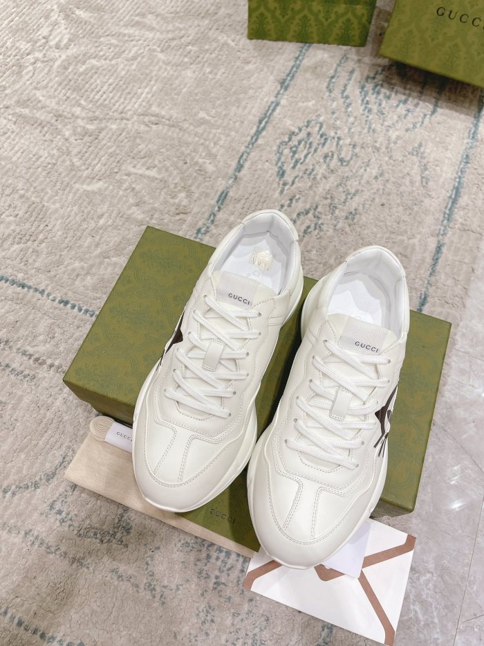 Gucci Mens Shoes Sneakers Luxury Brand Men's GG Rhyton sneaker with Original Box 680870 UMO00 9742
