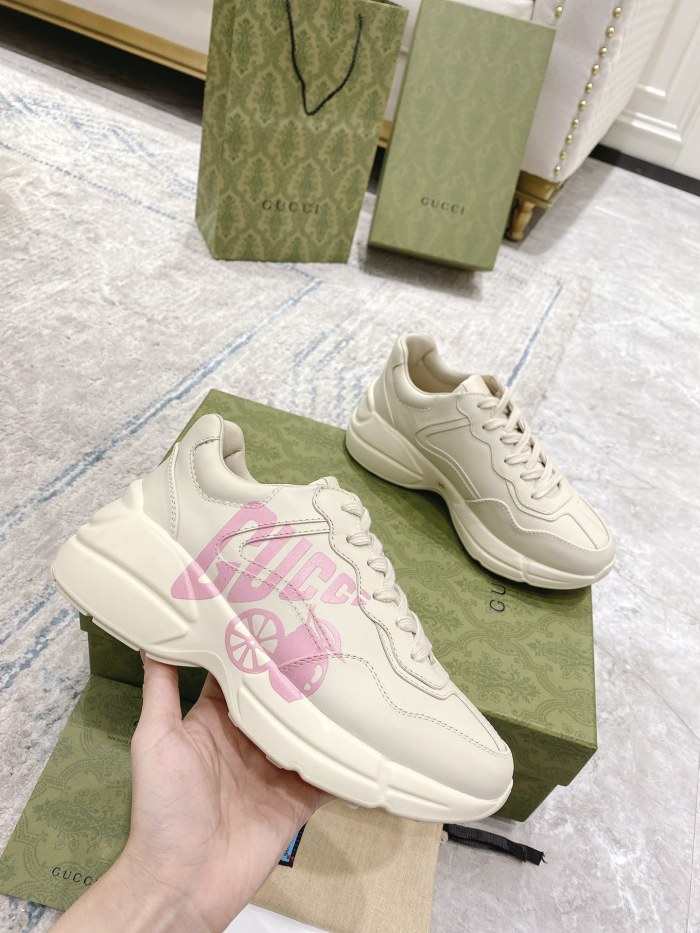 Gucci Mens Shoes Sneakers Luxury Brand Men's GG Rhyton sneaker with Original Box 684899 DRW00 9522
