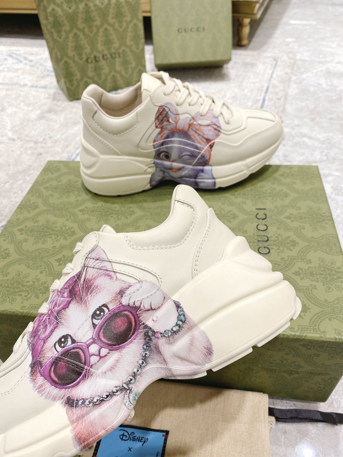 Gucci Mens Shoes Sneakers Luxury Brand Men's GG Rhyton sneaker with Original Box 703810 DRW00 9522