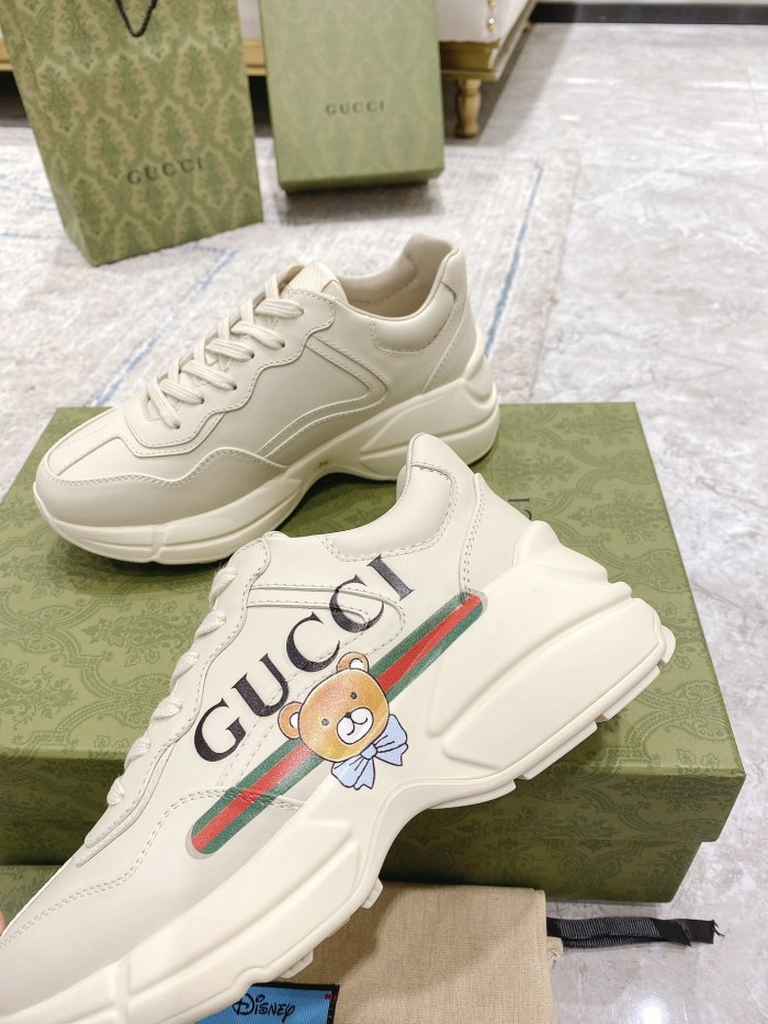 Gucci Mens Shoes Sneakers Luxury Brand Men's GG Rhyton sneaker with Original Box 703810 DRW00 9522