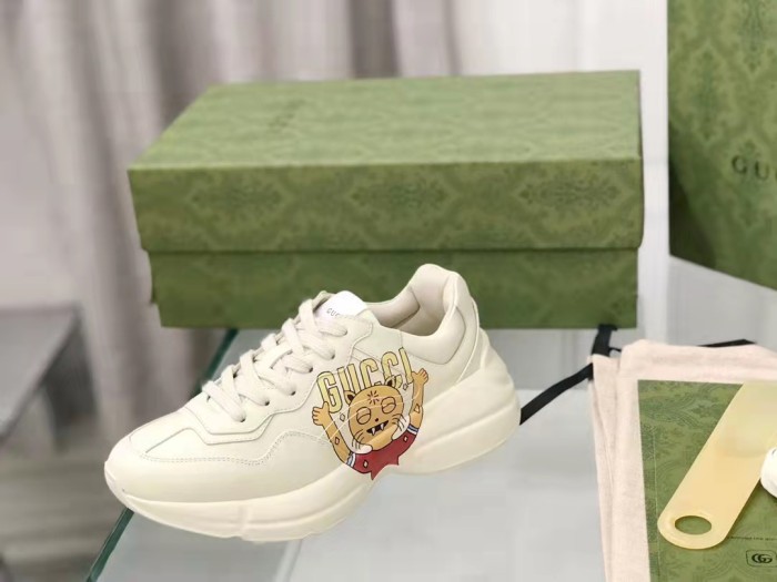Gucci Mens Shoes Sneakers Luxury Brand Men's GG Rhyton sneaker with Original Box 699293 DRW00 9522