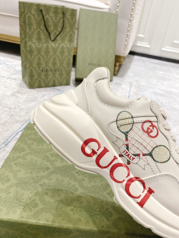 Gucci Mens Shoes Sneakers Luxury Brand Men's GG Rhyton sneaker with Original Box 703810 DRW00 9522