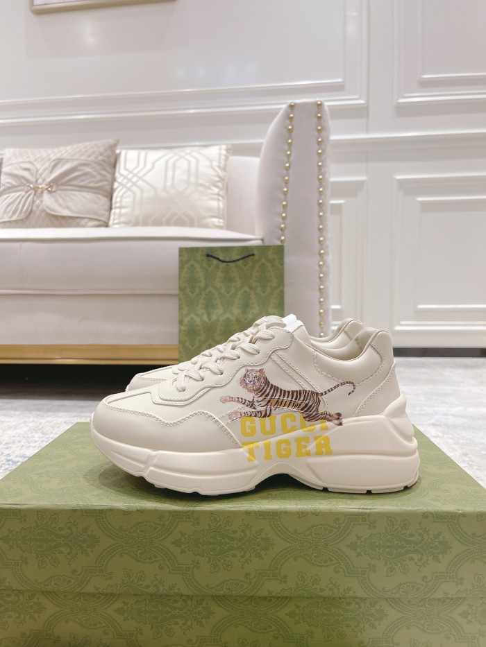 Gucci Mens Shoes Sneakers Luxury Brand Men's GG Rhyton sneaker with Original Box 703810 DRW00 9522