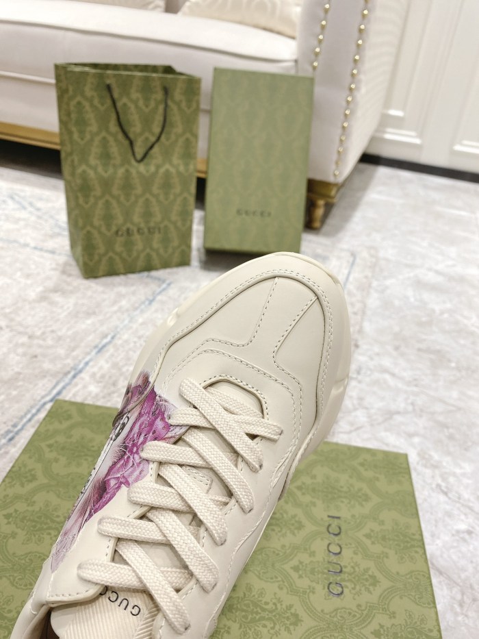 Gucci Mens Shoes Sneakers Luxury Brand Men's GG Rhyton sneaker with Original Box 703810 DRW00 9522