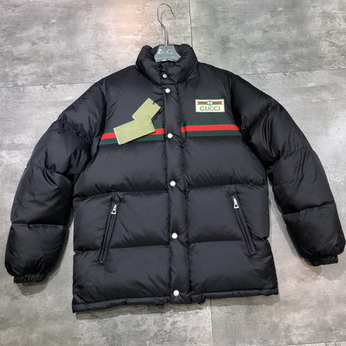 Gucci Design Mens Womens Winter Windprood Down Jackets Keep Warm 90% White Duck Down Water repellent down jacket in black 666560 Z8AQX 1043