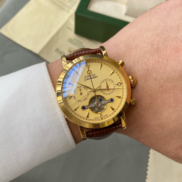 Omega Mens Watch Luxury Brand Design Fashion Type with Original Box