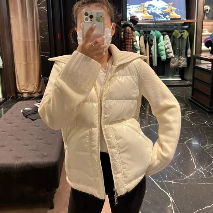 Moncler Design Womens Sweater Winter Windprood Down Jackets Keep Warm White Duck Down