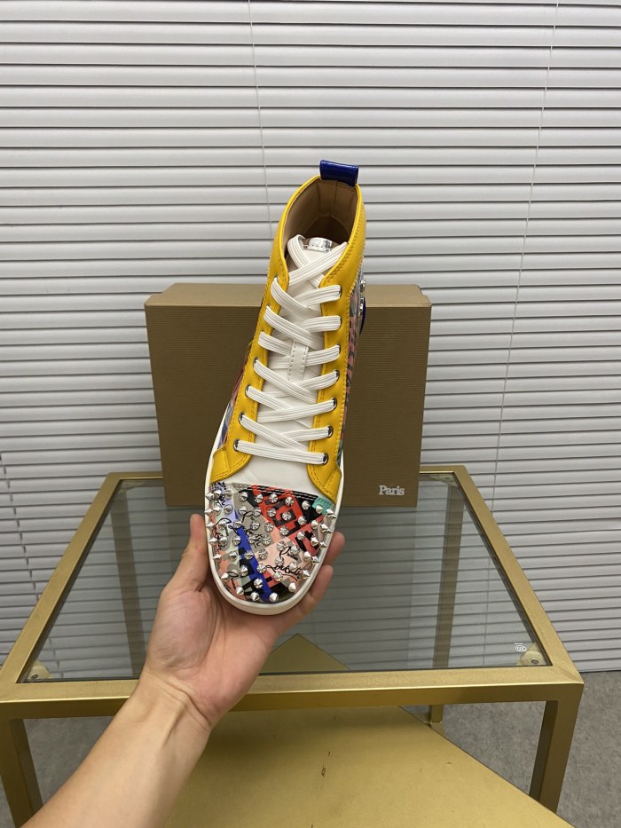 Christian Louboutin Mens Shoes Sneakers Luxury Brand Red Bottom Design Sports Footwears with Original Box
