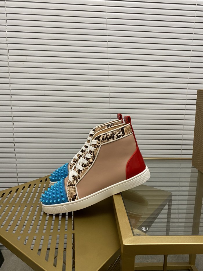 Christian Louboutin Mens Shoes Sneakers Luxury Brand Red Bottom Design Sports Footwears with Original Box