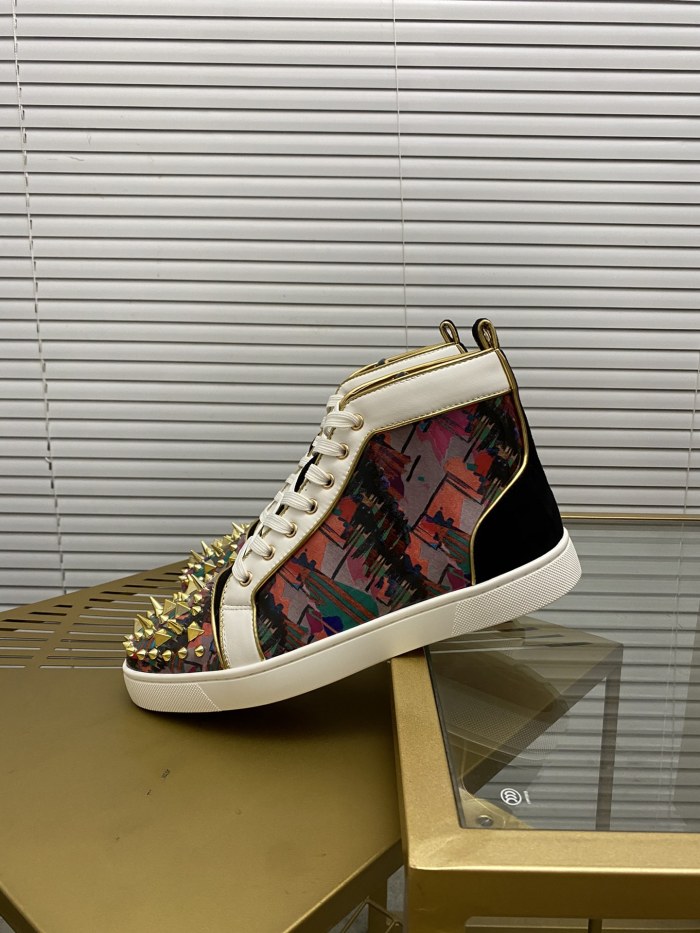 Christian Louboutin Mens Shoes Sneakers Luxury Brand Red Bottom Design Sports Footwears with Original Box