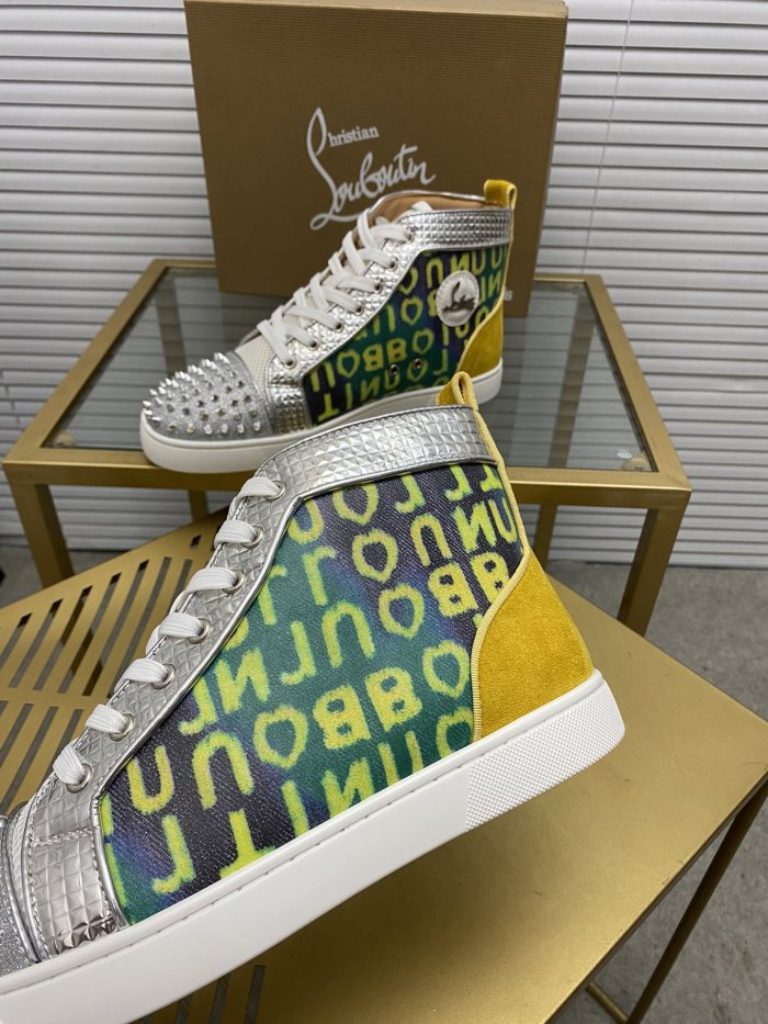 Christian Louboutin Mens Shoes Sneakers Luxury Brand Red Bottom Design Sports Footwears with Original Box