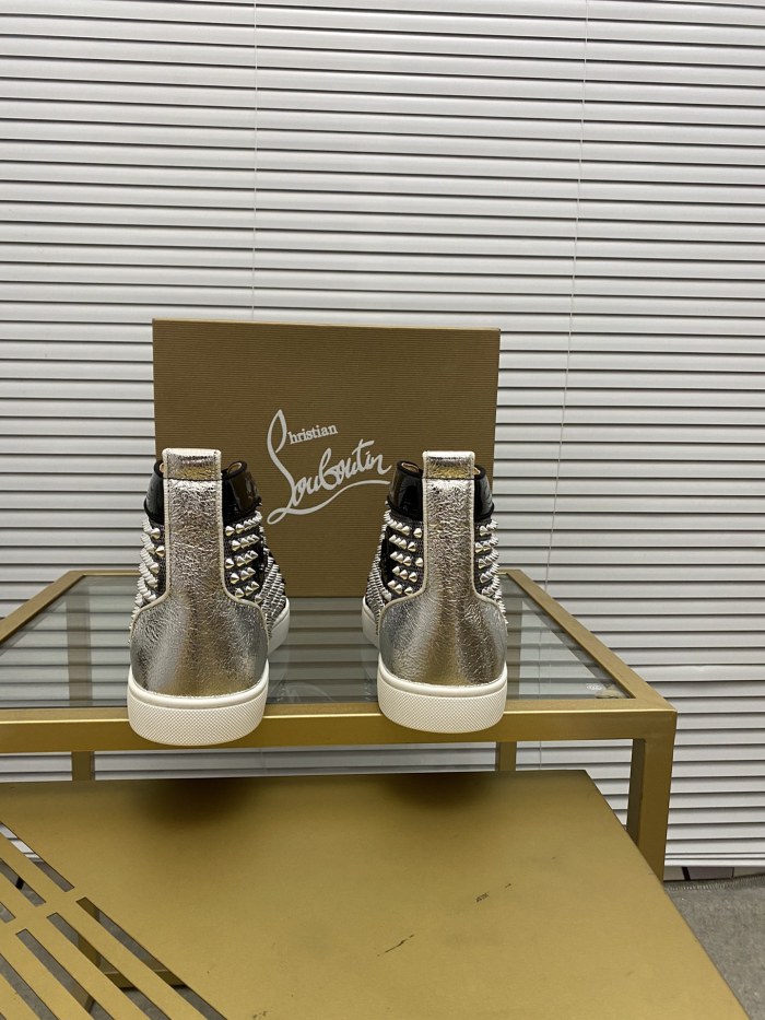 Christian Louboutin Mens Shoes Sneakers Luxury Brand Red Bottom Design Sports Footwears with Original Box